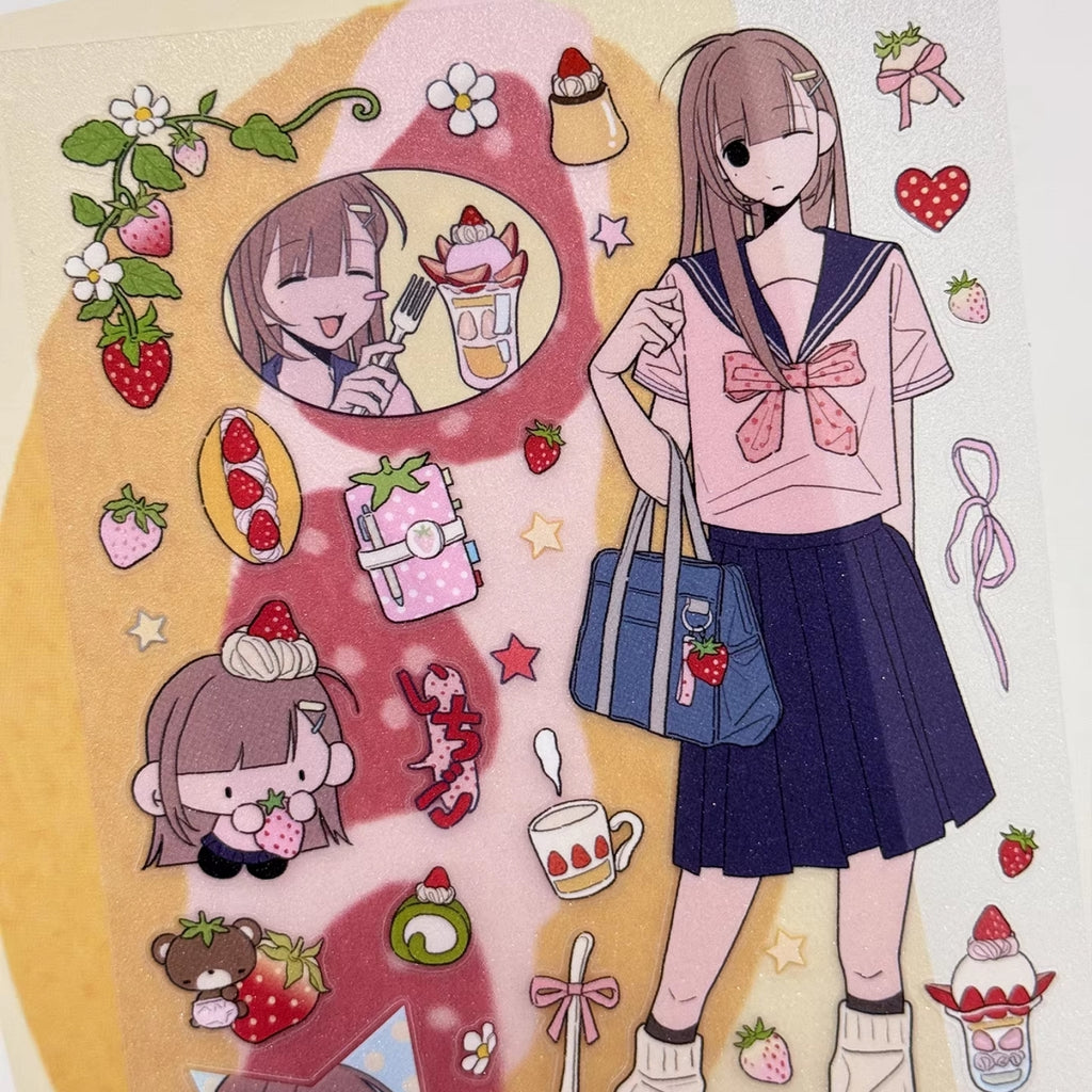 UNDER THE WATER - ANIME FIGURES STICKER SHEET