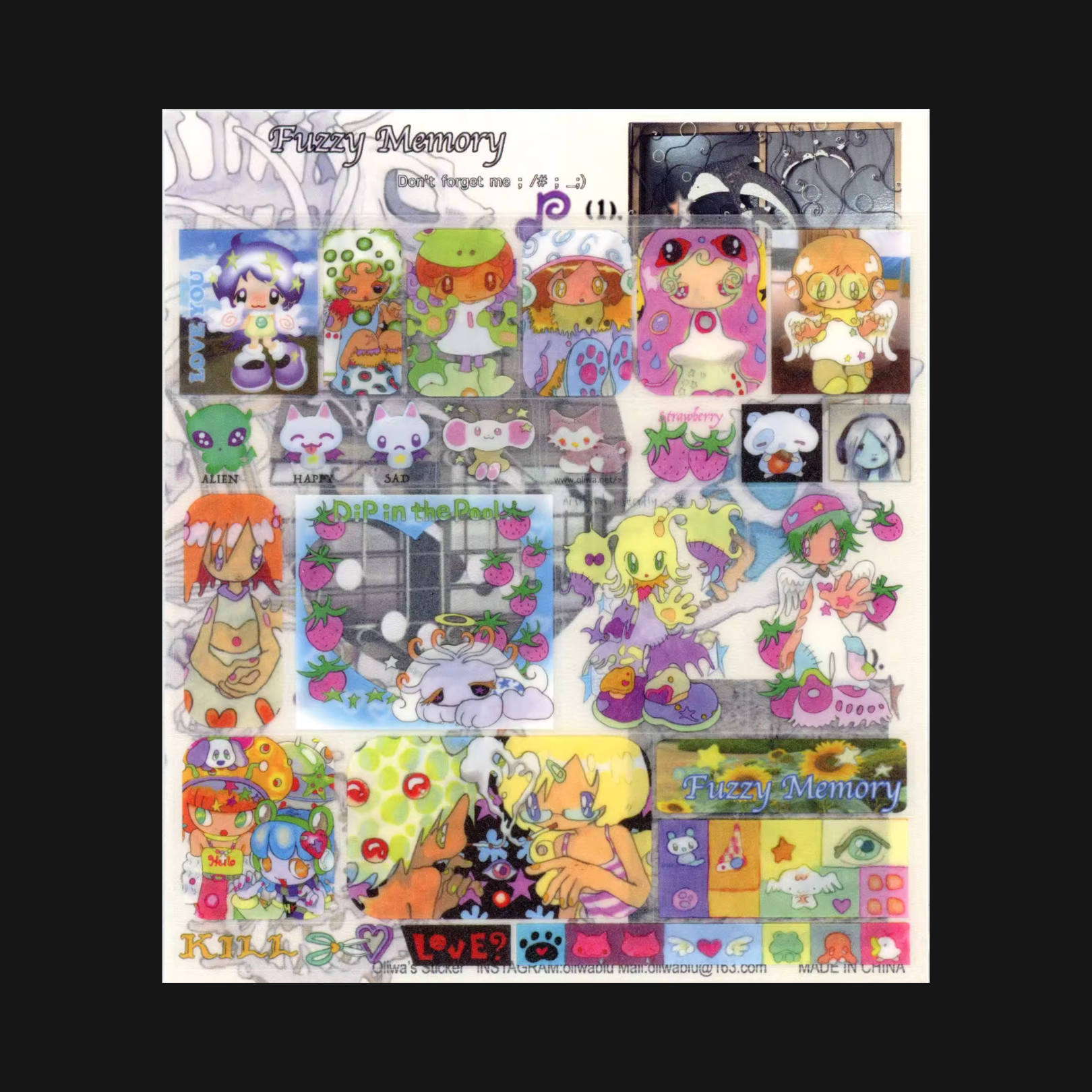 Oliwa - Fuzzy Memory Sticker Sheet