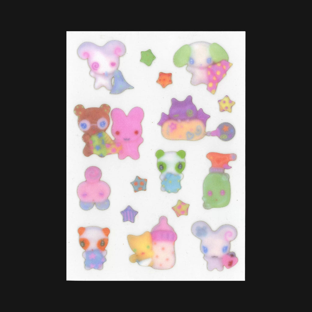 SUNONEBIRD - PLUSH ORIGAMI STARS STICKER SHEET