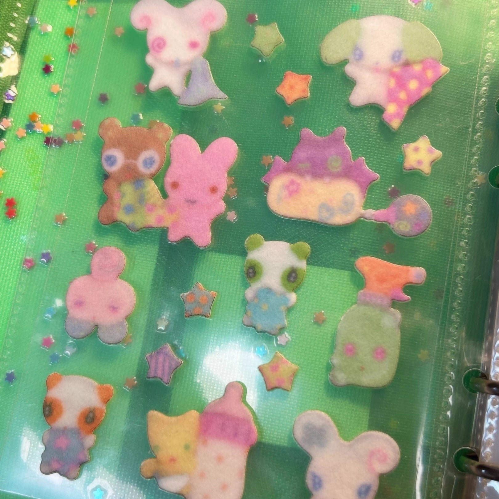 SUNONEBIRD - PLUSH ORIGAMI STARS STICKER SHEET