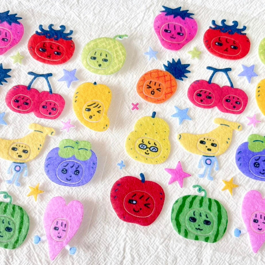 SODDERRORS - FRUIT HEAD FELT STICKER SHEET