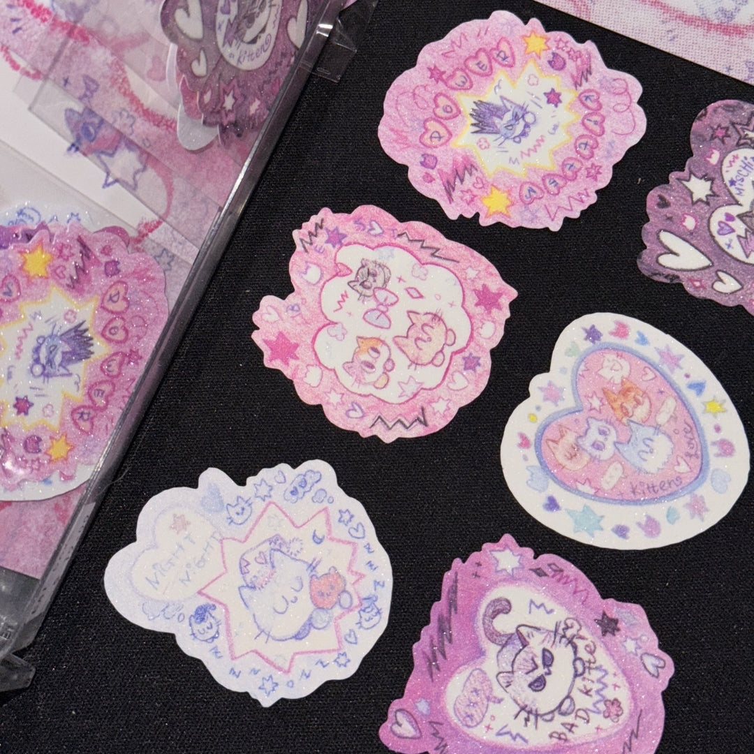 CAT CAVE - BAD KITTEN STICKER PACK