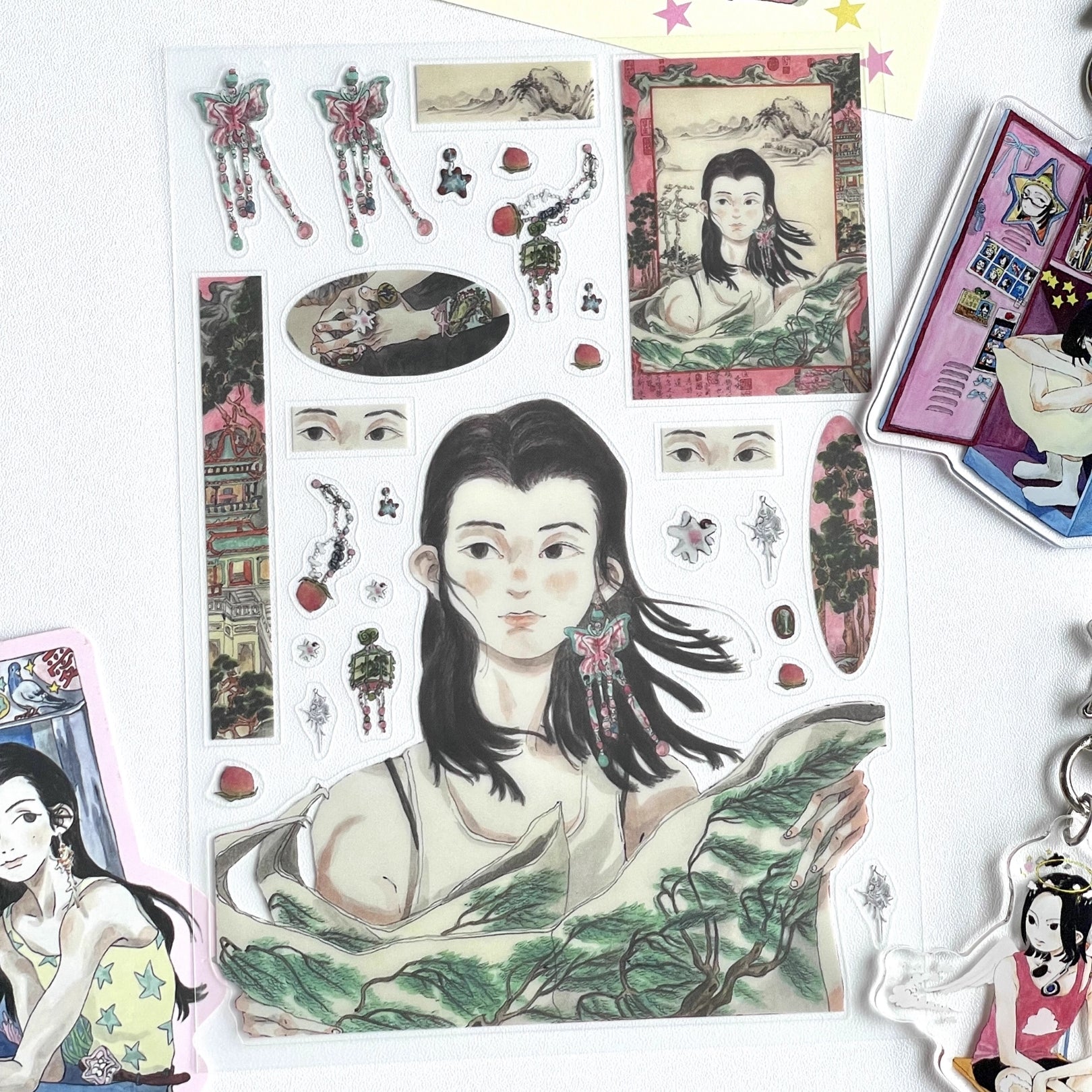 RUILIN ZHAO - Butterfly, Willow, AND Pine Wind STICKER SHEET