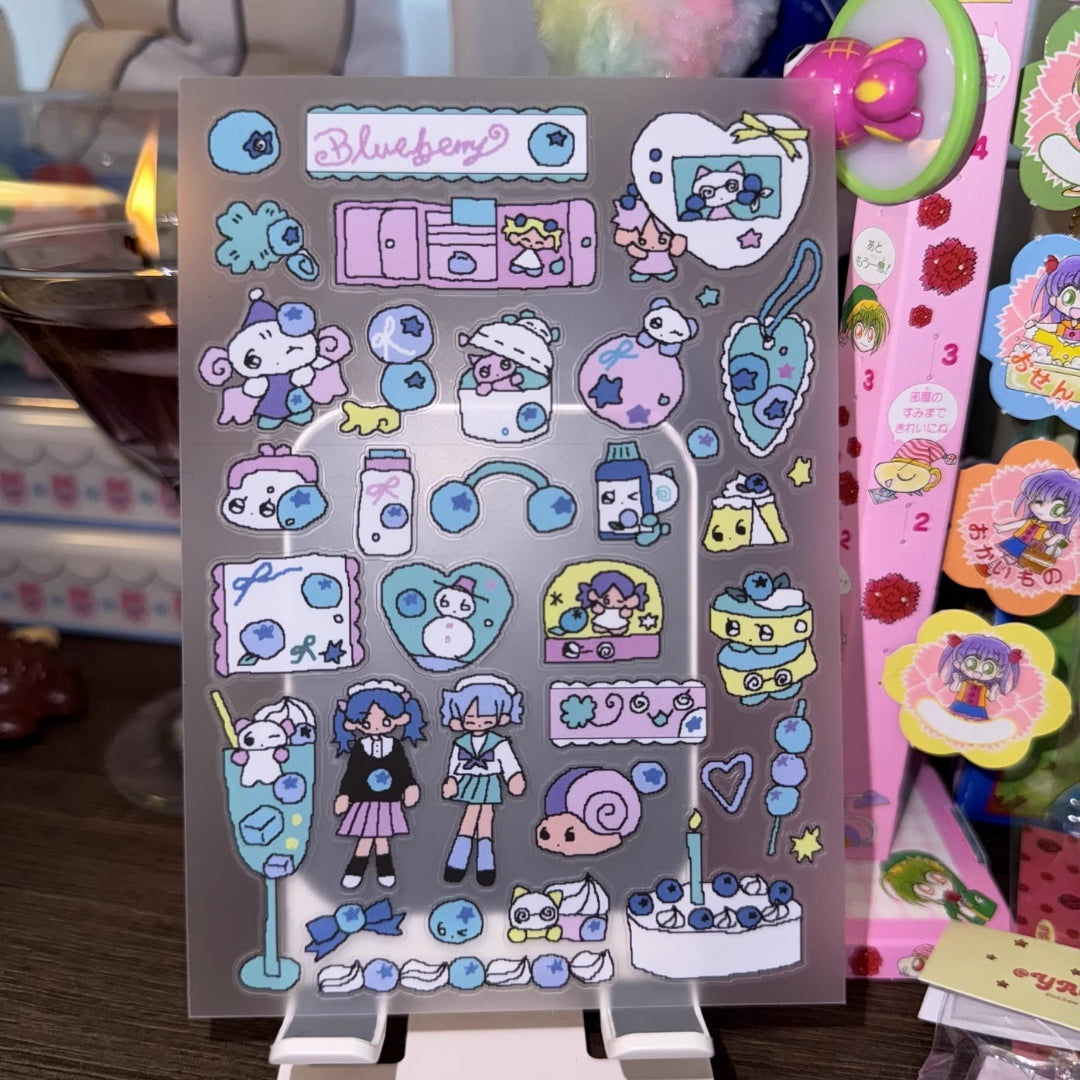 CREAMHONEY - BLUEBERRY JOURNAL STICKER SHEET