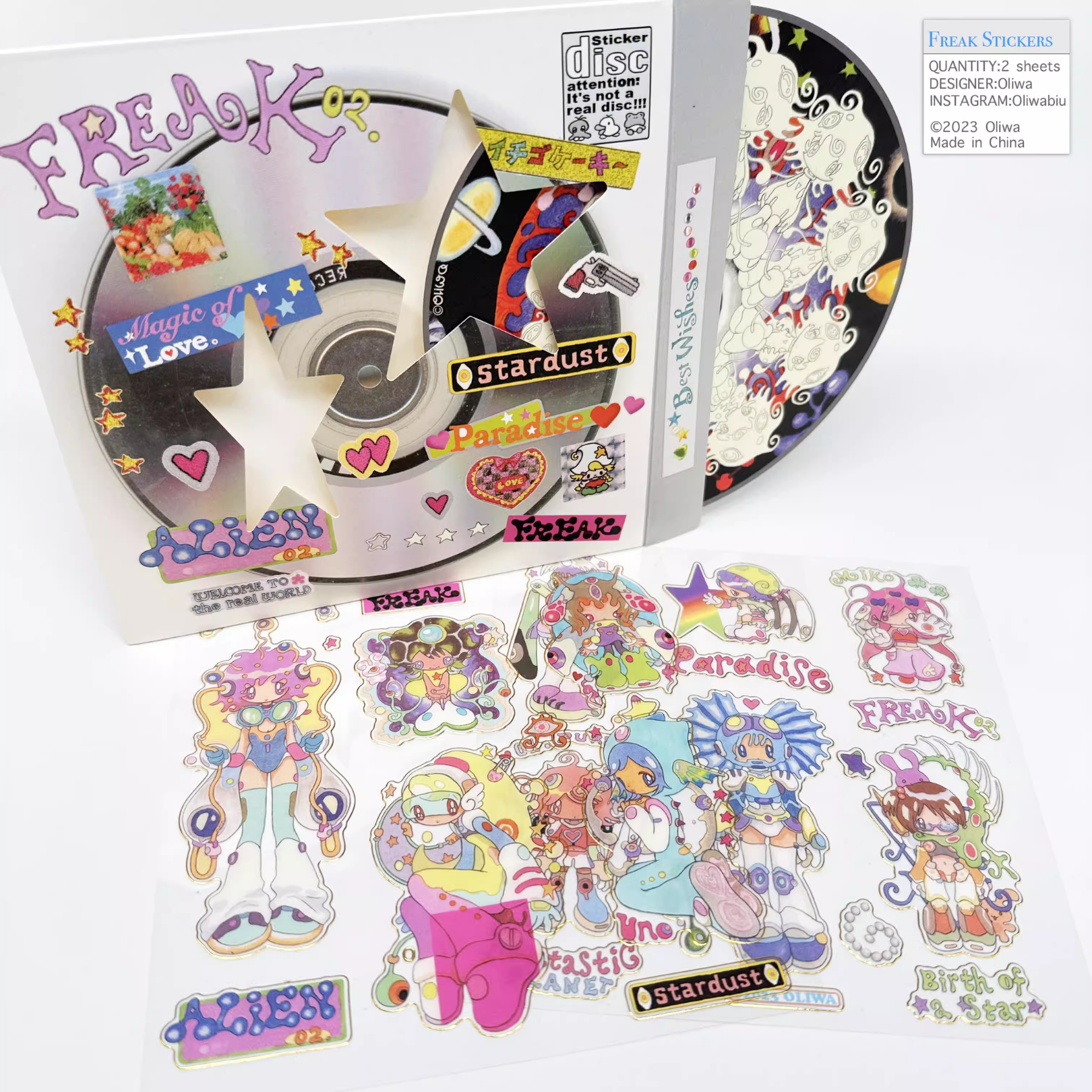 Oliwa - FREAK 02. CD Sticker Sheet