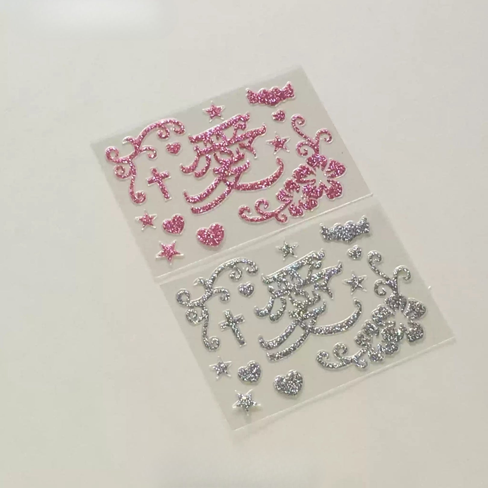 DUDUBEEP - RETRO HIBISCUS GLITTER STICKER SHEET SET