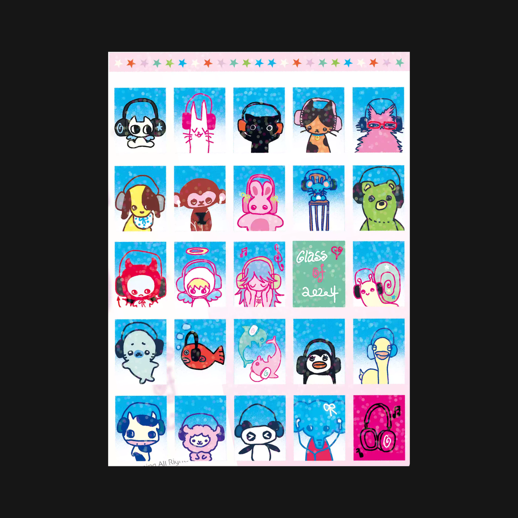 Congming - Headphone Family Sticker Sheet