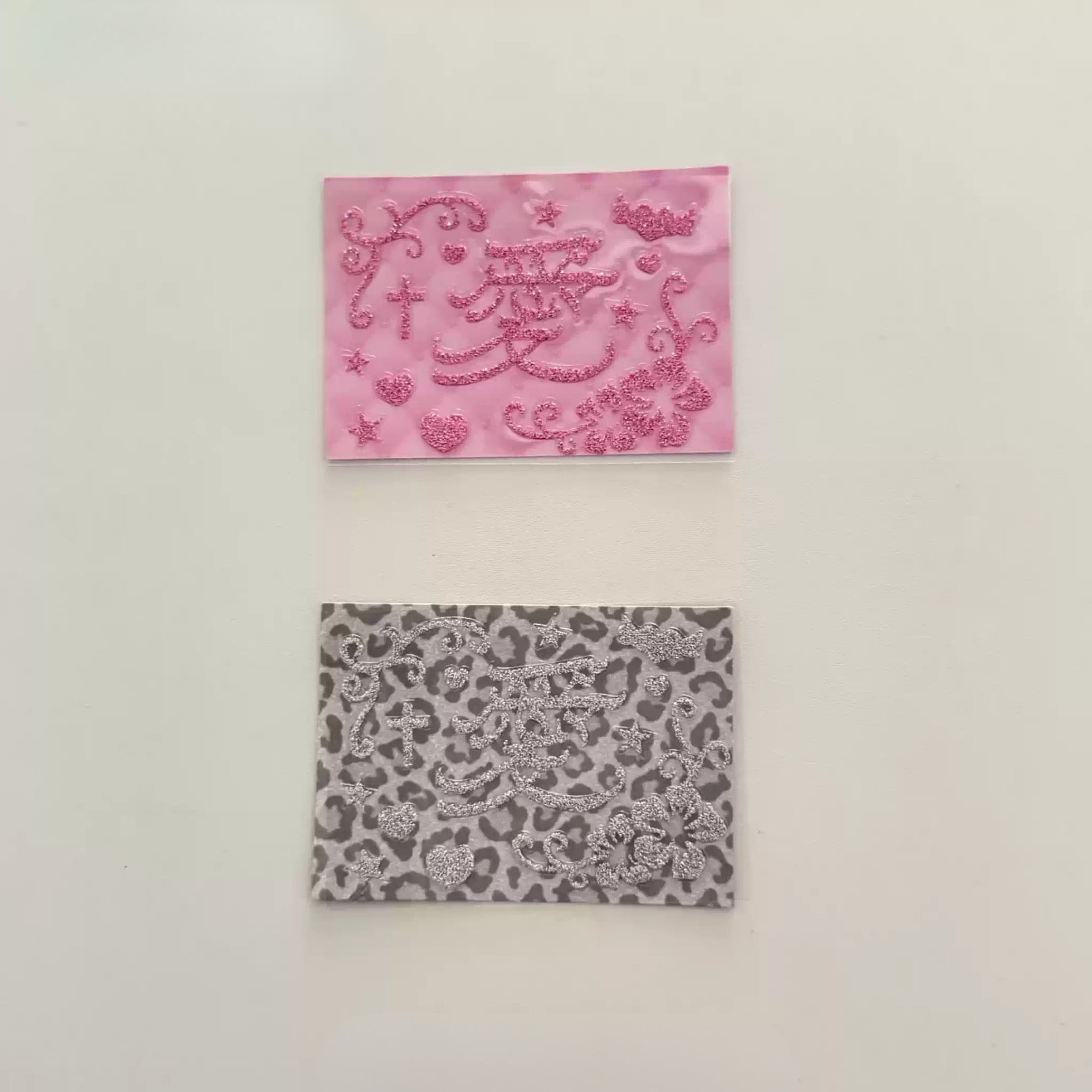 DUDUBEEP - RETRO HIBISCUS GLITTER STICKER SHEET SET