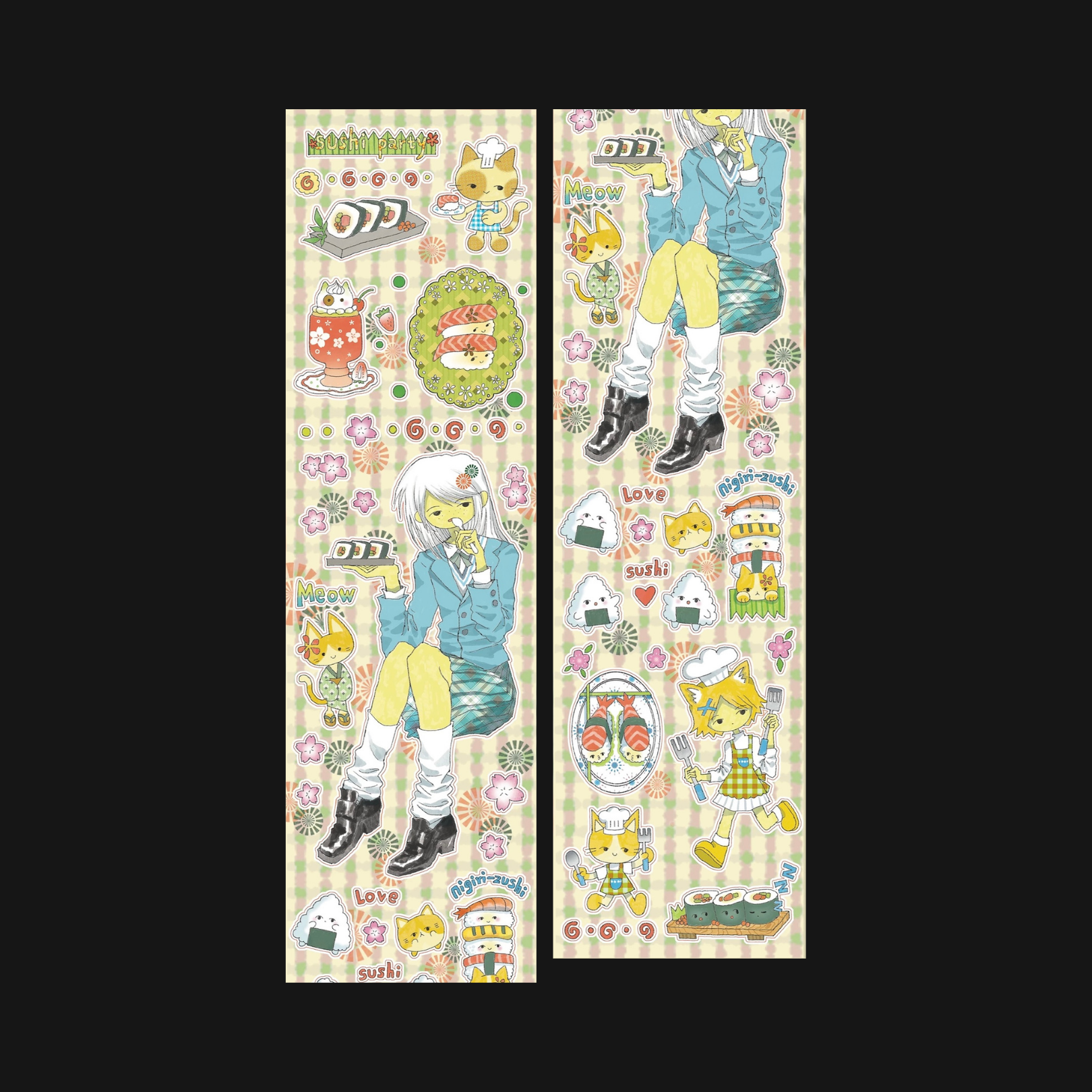 Oooctopus - Sushi Cat Sticker Roll