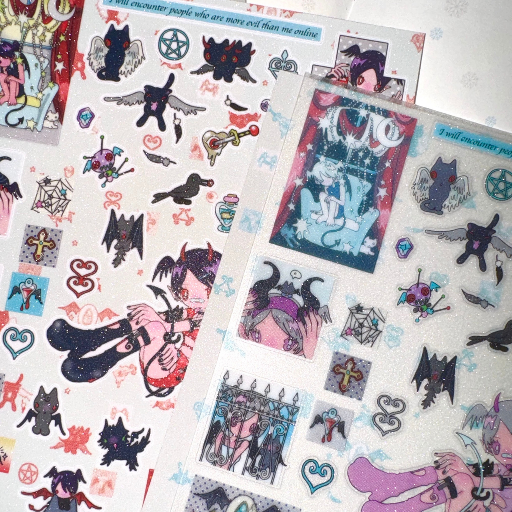 SUNONEBIRD X SWEETCOM - EVIL BABY STICKER SHEET