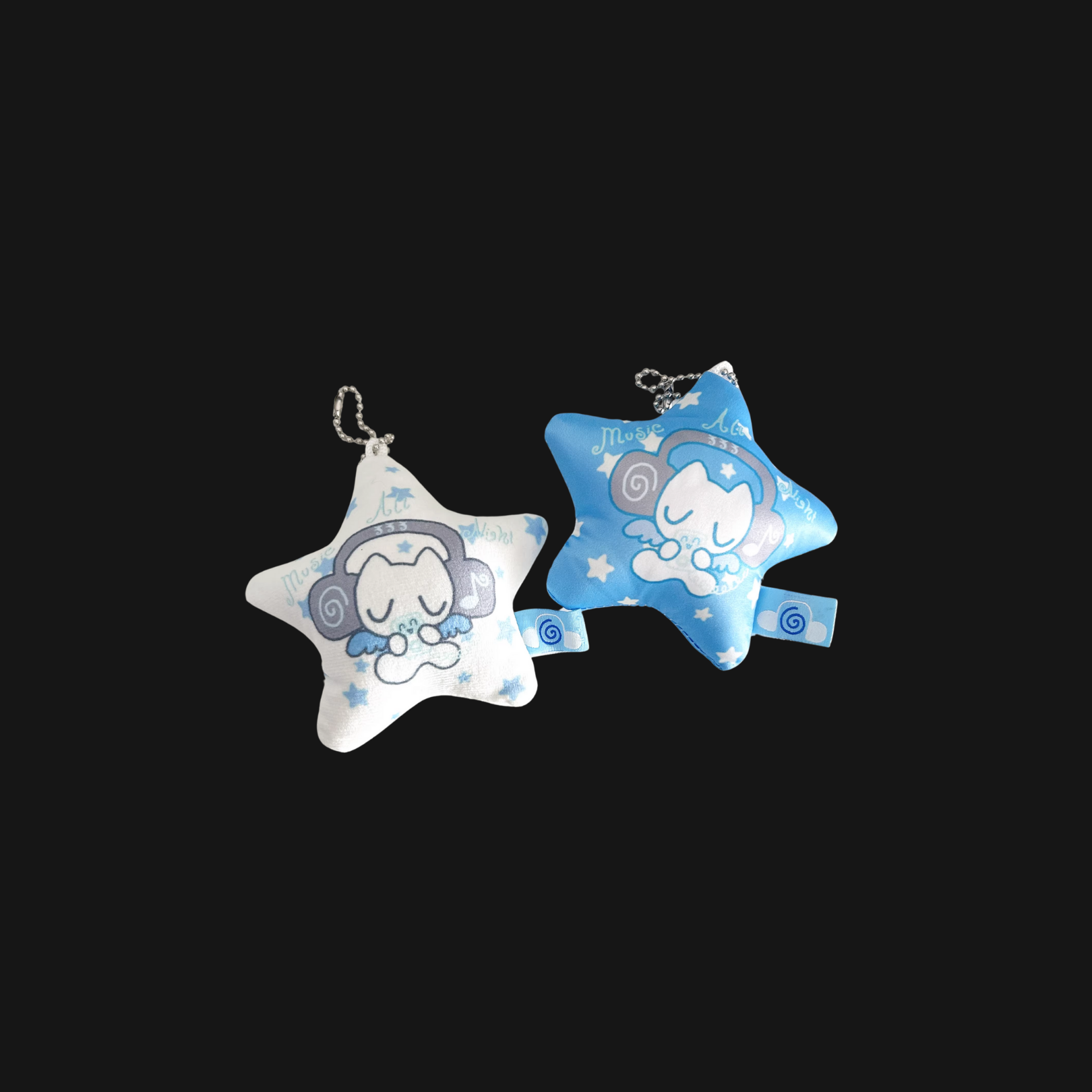 Congming - Headphone Cat Star Pillow Keychain