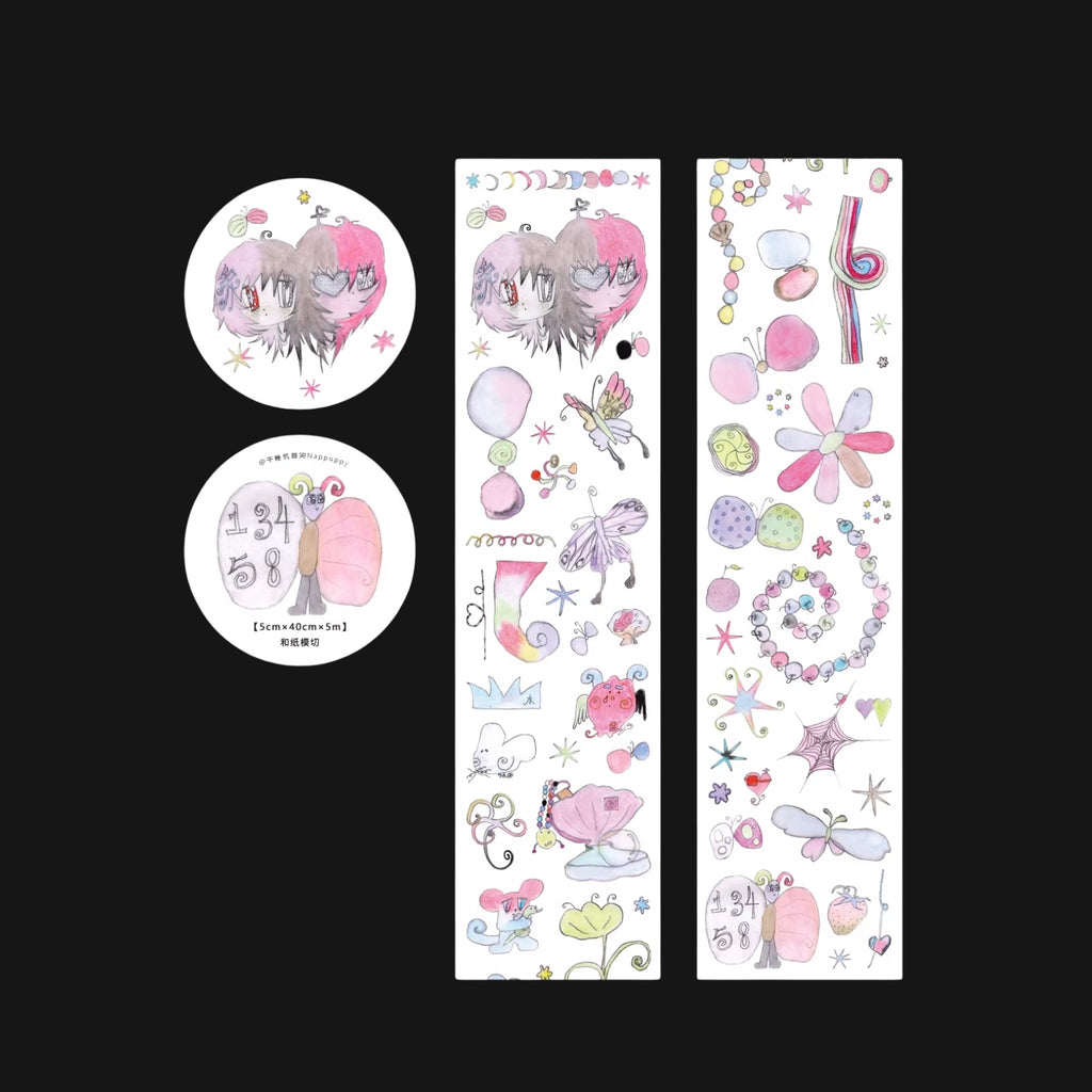 LAZY VENUS SYNDROME - TWIN BUTTERFLY STICKER ROLL