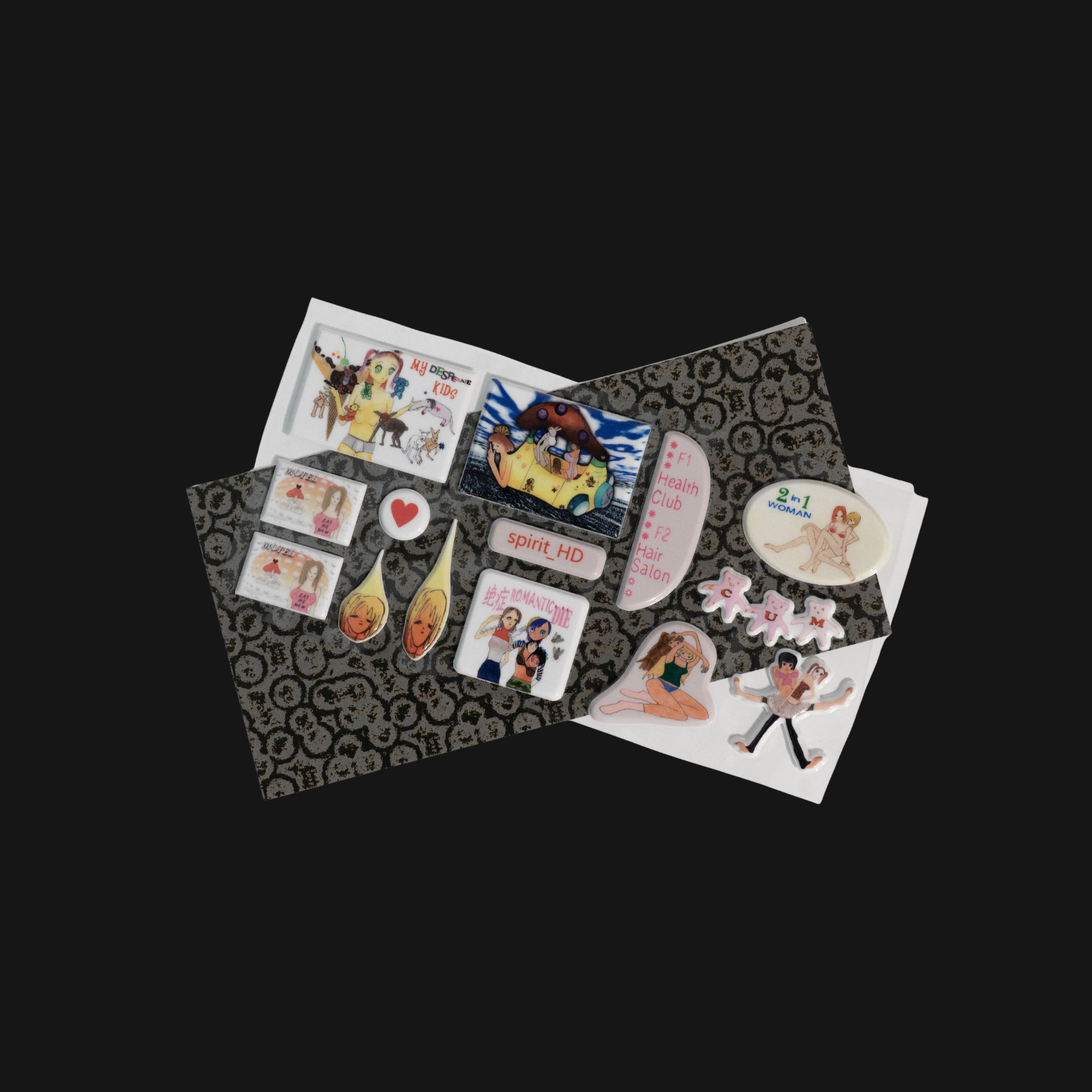 Niptong - Pink Girl Puffy Sticker Sheet