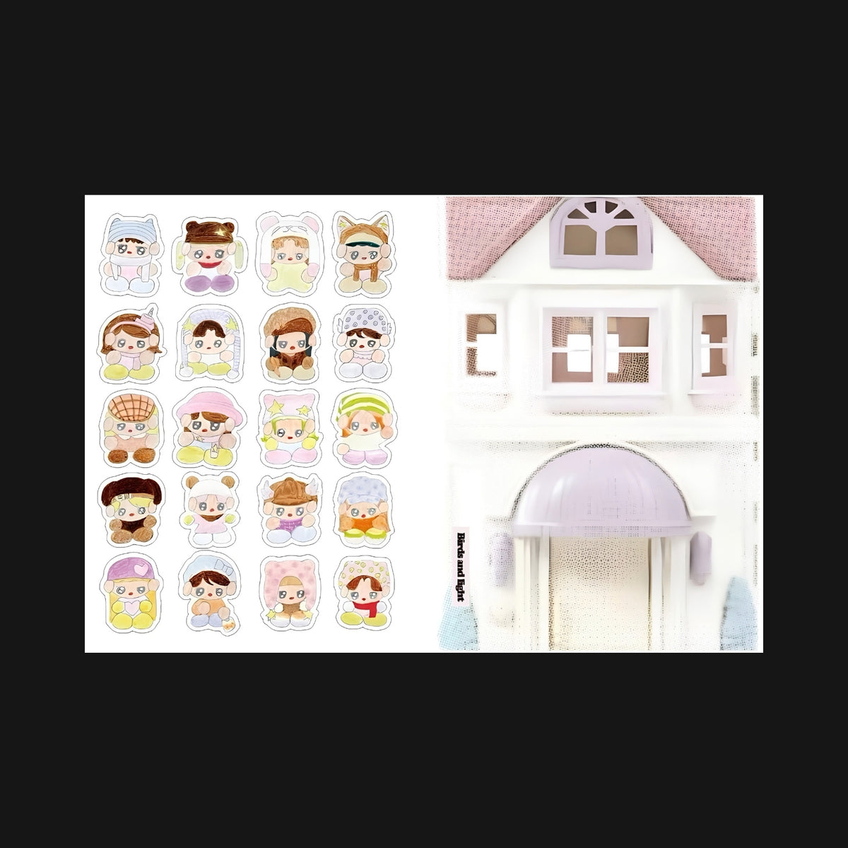 BIRDS & LIGHT - HATS, HATS & HATS PUFFY STICKER SHEET