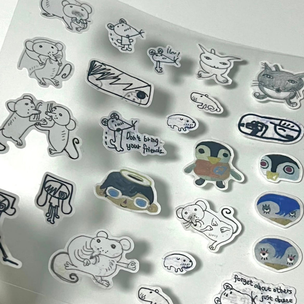 FLUFFY RATS - SKETCHES STICKER SHEET