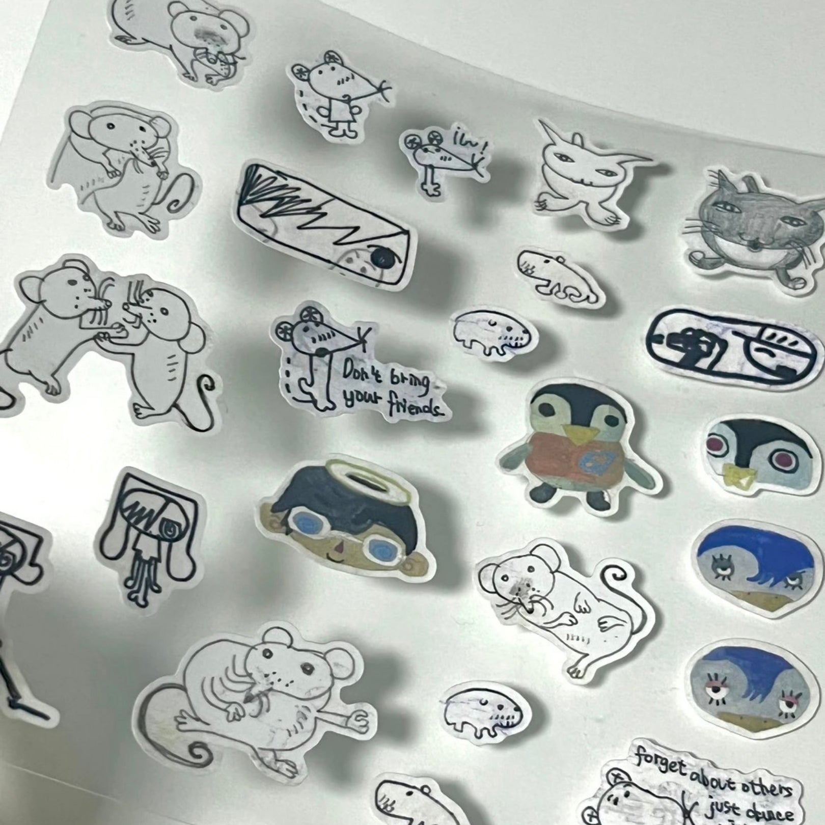 FLUFFY RATS - SKETCHES STICKER SHEET