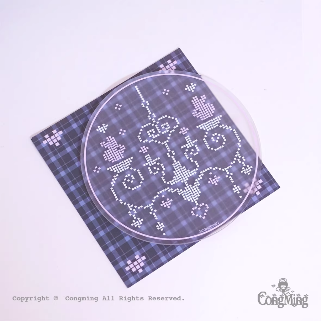 CONGMING - CHANDELIER BUNNY ACRYLIC COASTER