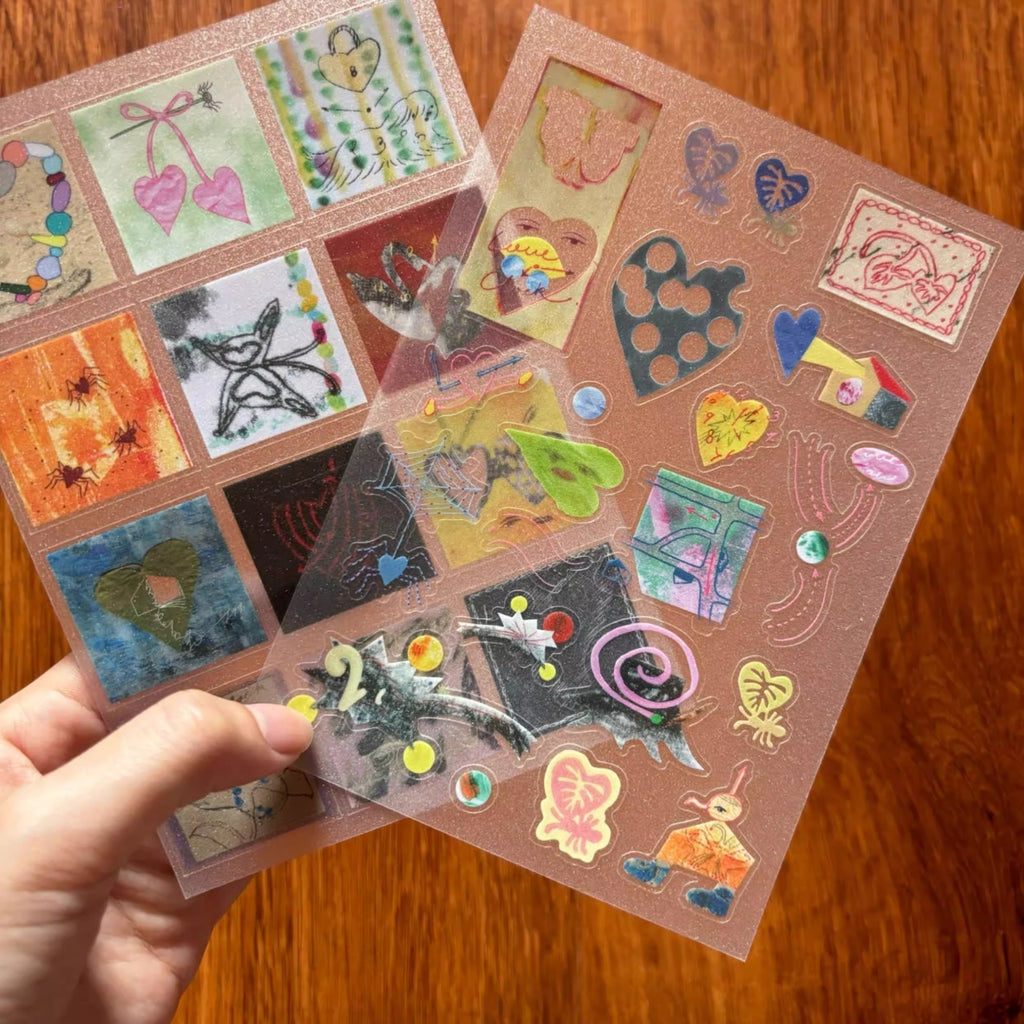 THREELUMPS - LOVE CLOCK STICKER SET