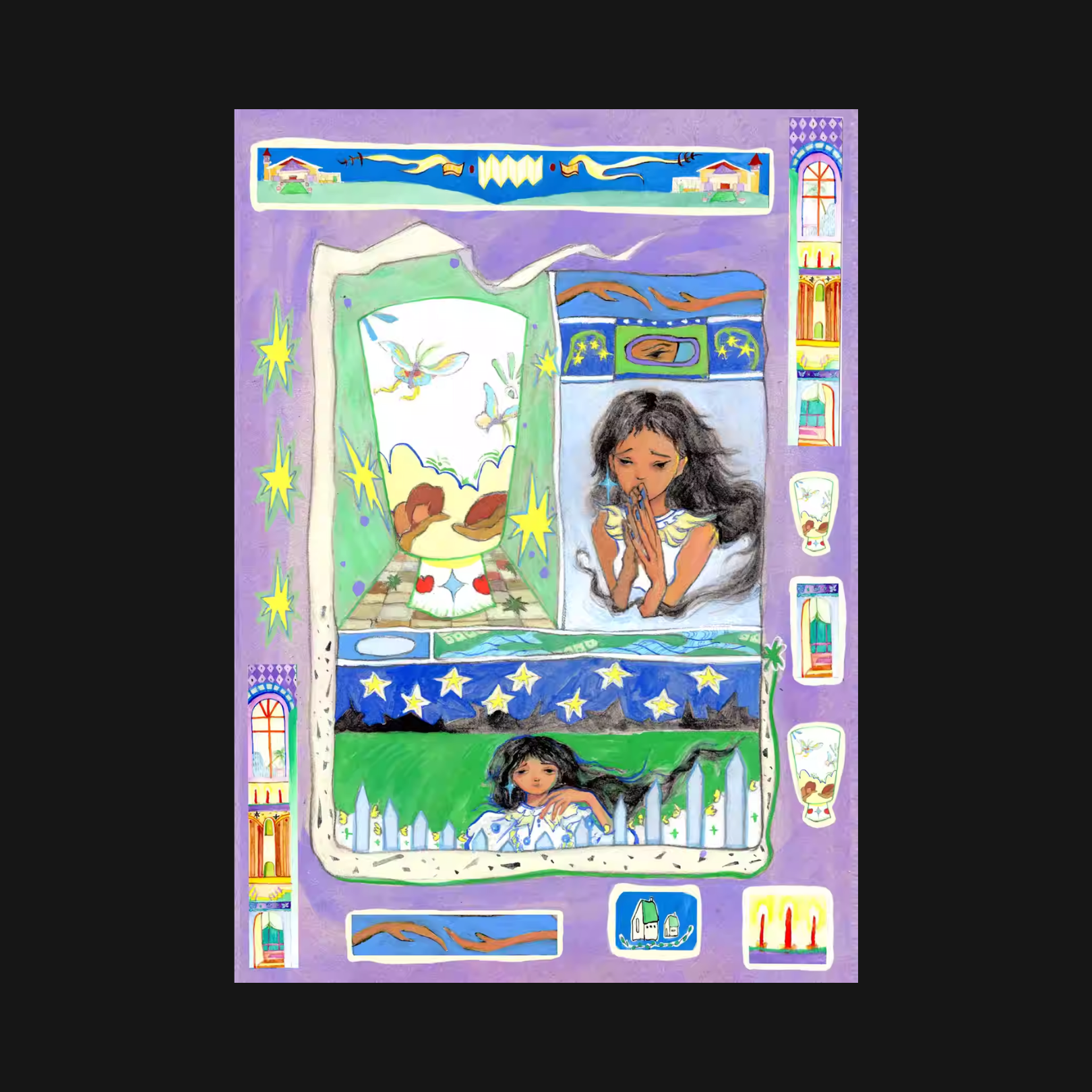 SANBENGZI - PRAYER STICKER SHEET