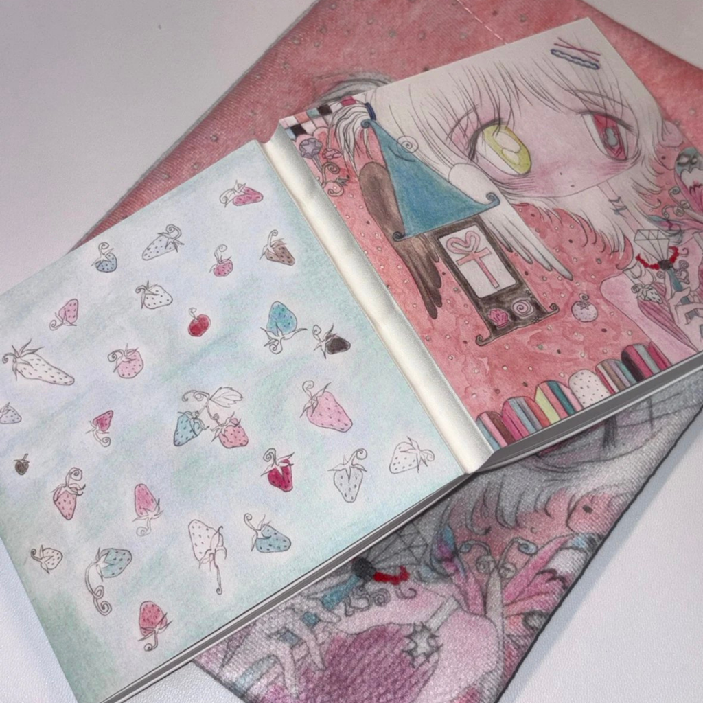 LAZY VENUS SYNDROME - STRAWBERRY WHITE BOOK NOTEPAD