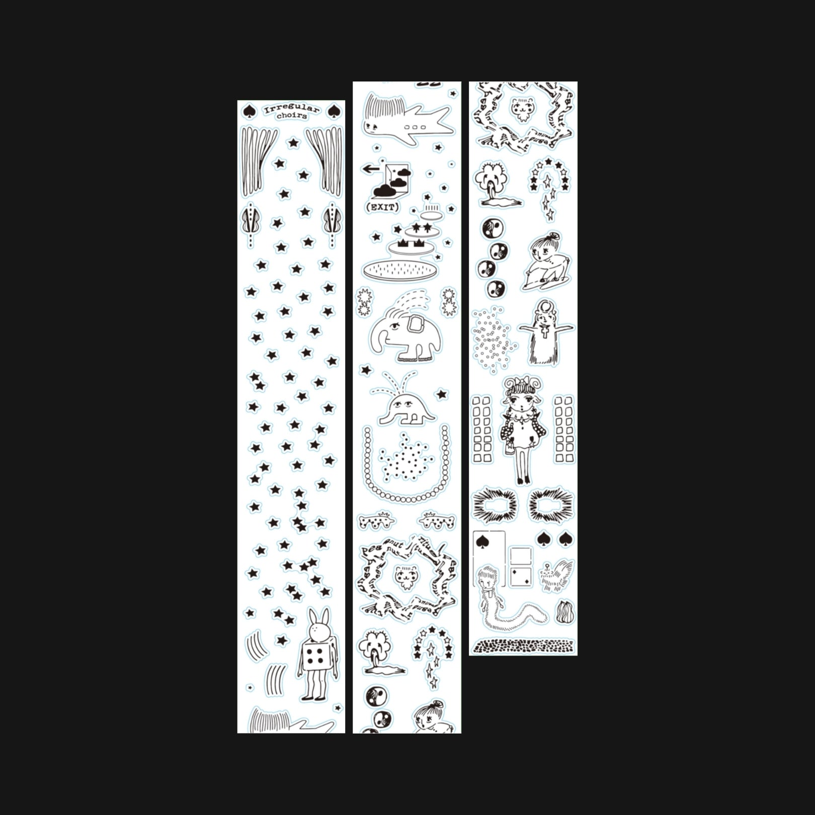 WILCOCONUT - STARRY CURTAIN LASER STICKER ROLL