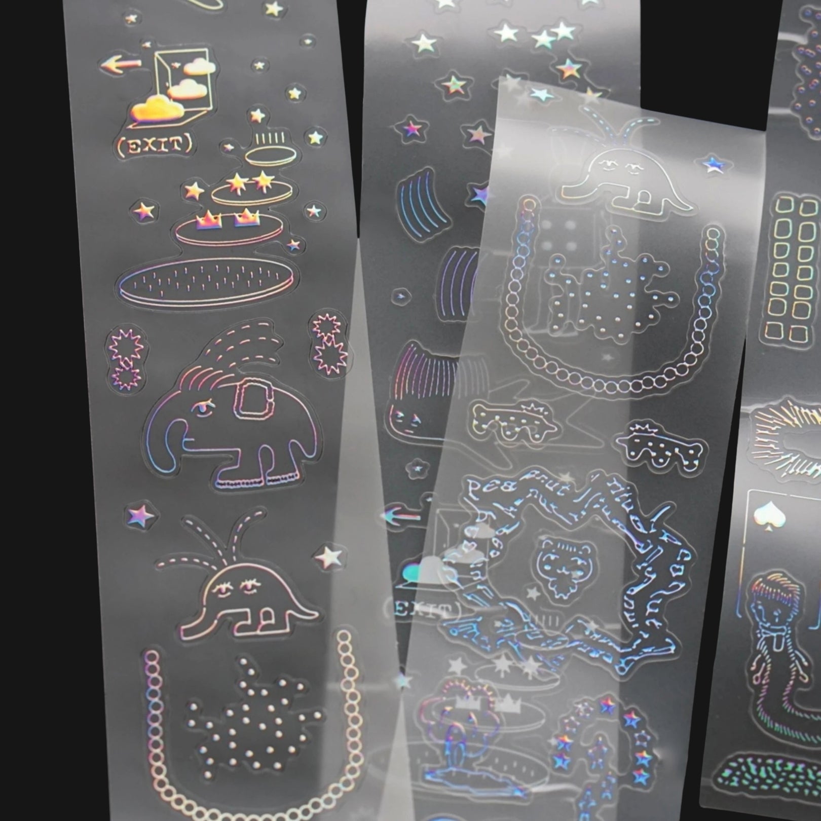 WILCOCONUT - STARRY CURTAIN LASER STICKER ROLL