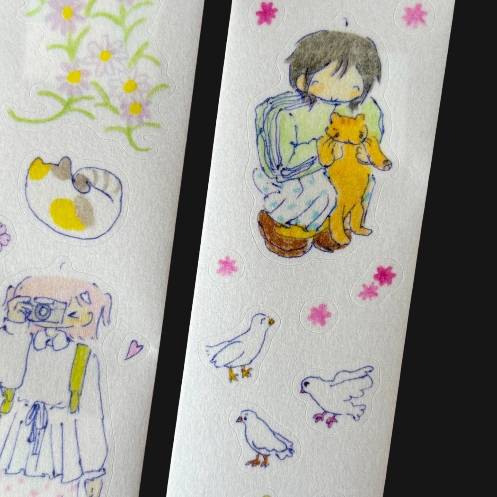 LITTLE PERSON - FLOWER GIRL STICKER ROLL