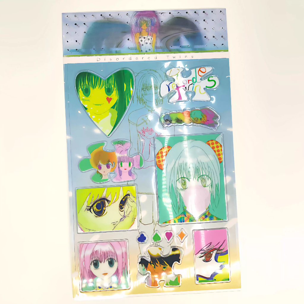 DISORDERED TWINS - SWIMMING POOL ANGEL STICKER SHEET