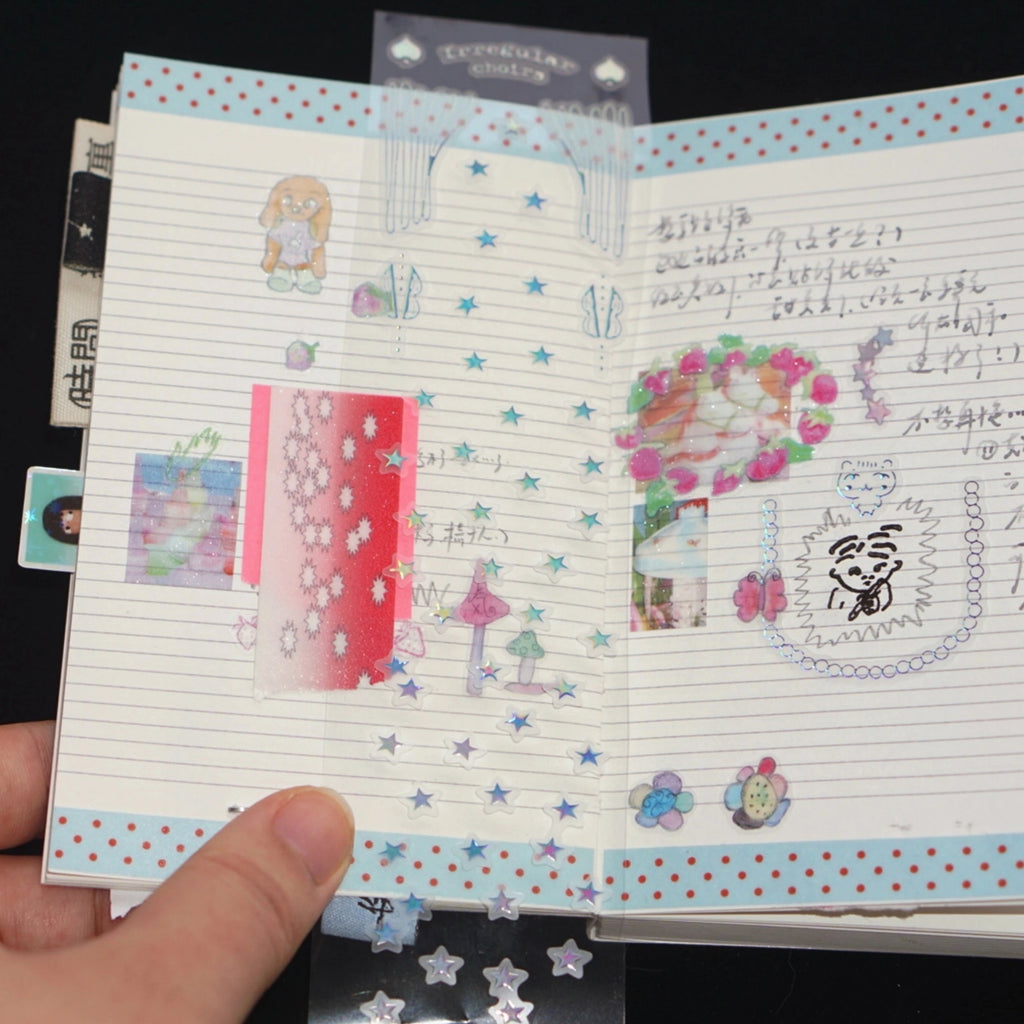 WILCOCONUT - STARRY CURTAIN LASER STICKER ROLL