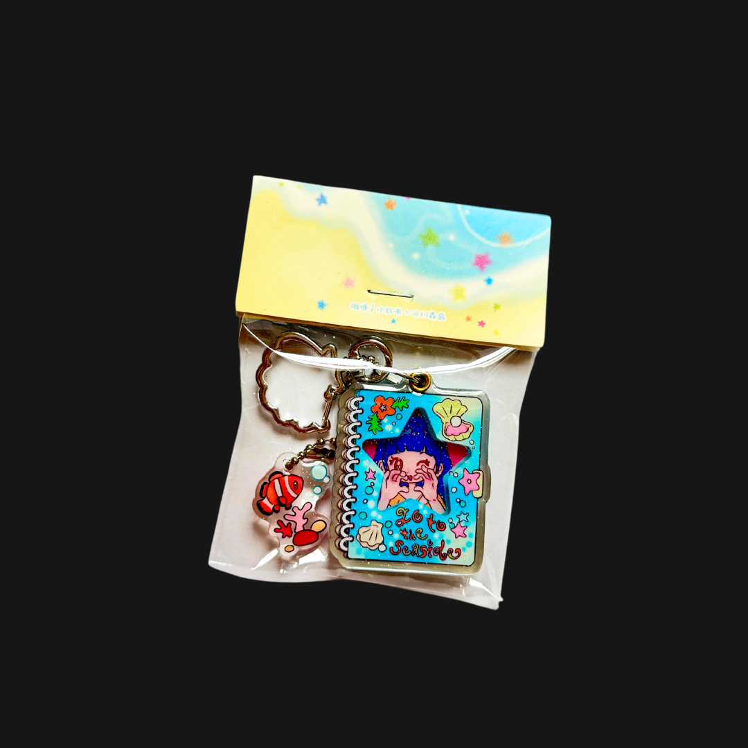 Sunonebird x Glacier Morishima - Go to Seaside Double Sided Keychain