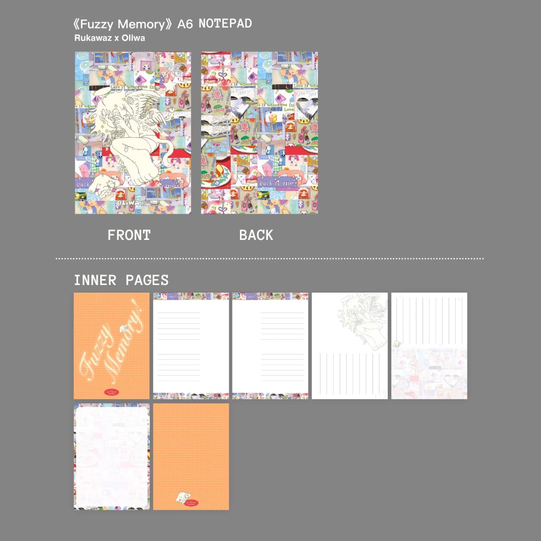 Oliwa x RUKAWAZ - Fuzzy Memory A6 Notepad