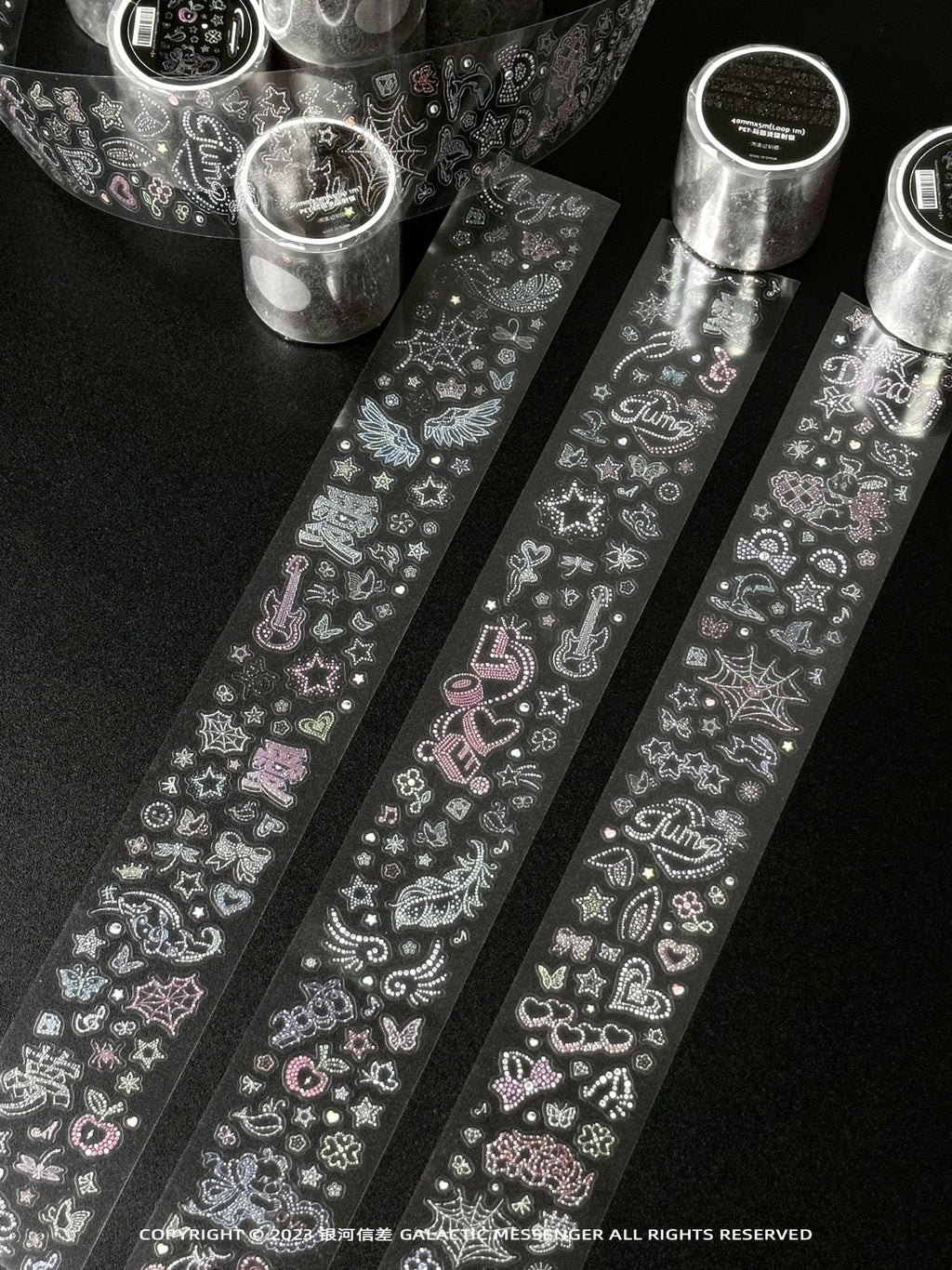 Galactic Messenger - Y2K Rhinestone Sticker Roll