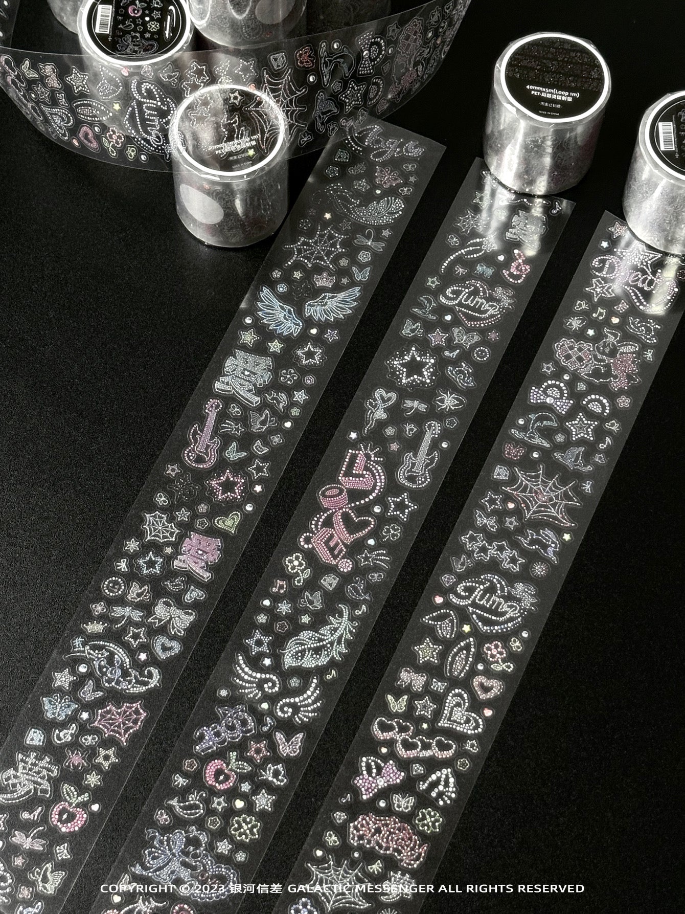 Galactic Messenger - Y2K Rhinestone Sticker Roll