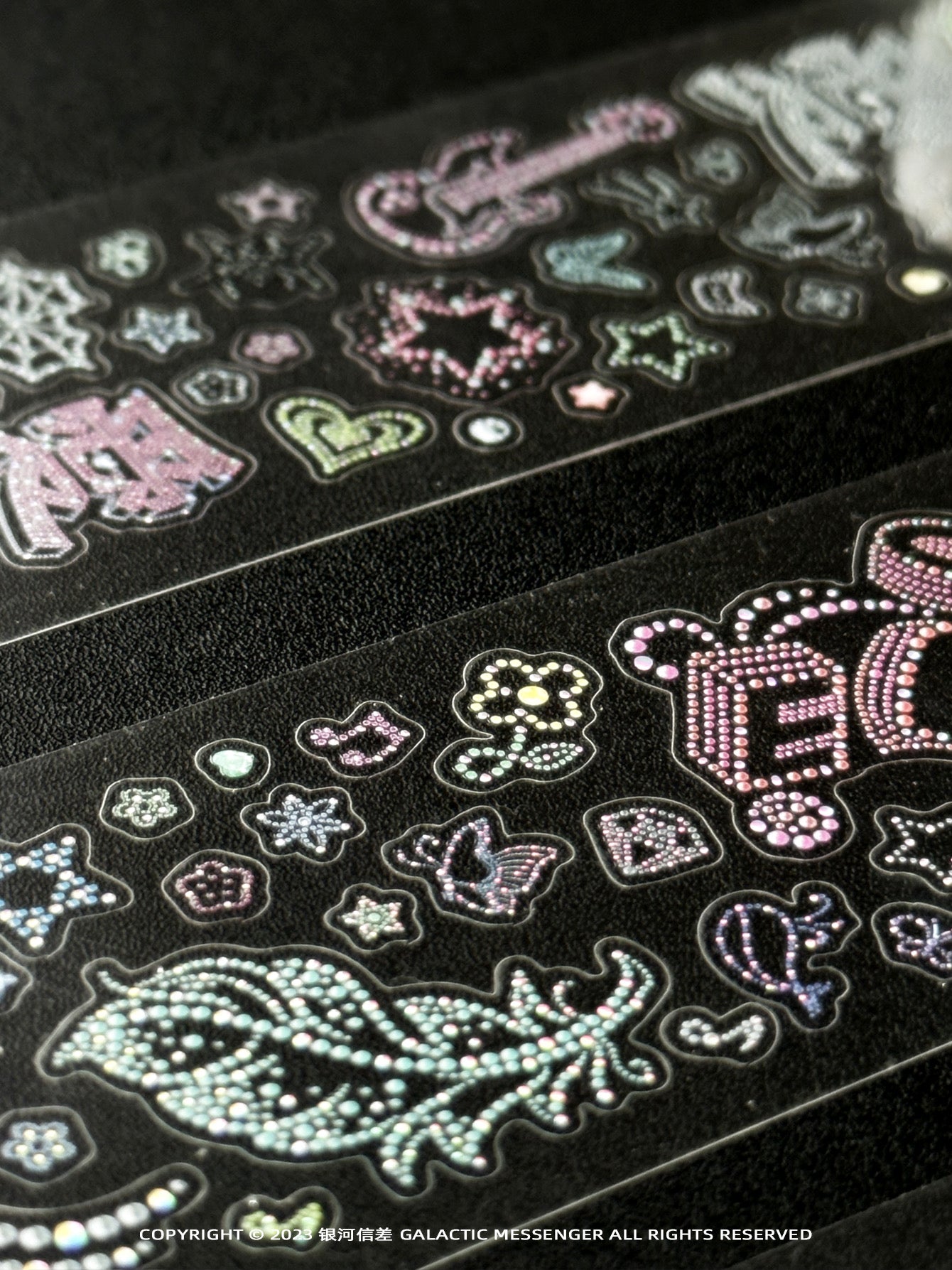 Galactic Messenger - Y2K Rhinestone Sticker Roll