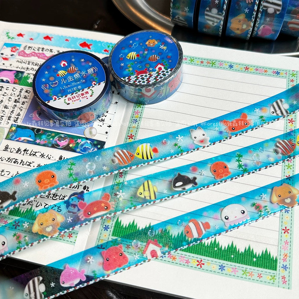 Forest Note - Bubble Goldfish Bowl Sticker Roll