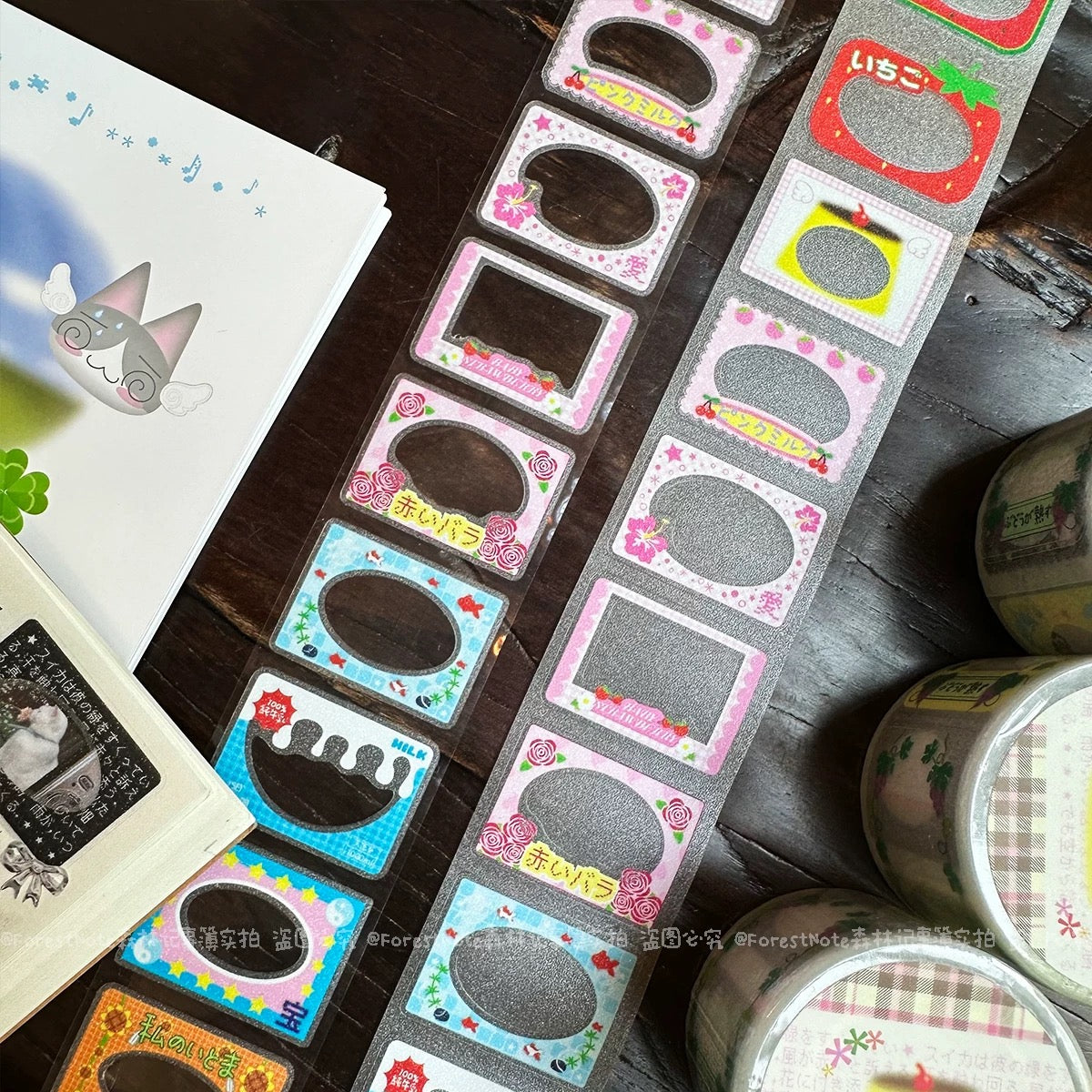 Forest Note - Multi Flavor Frame Sticker Roll