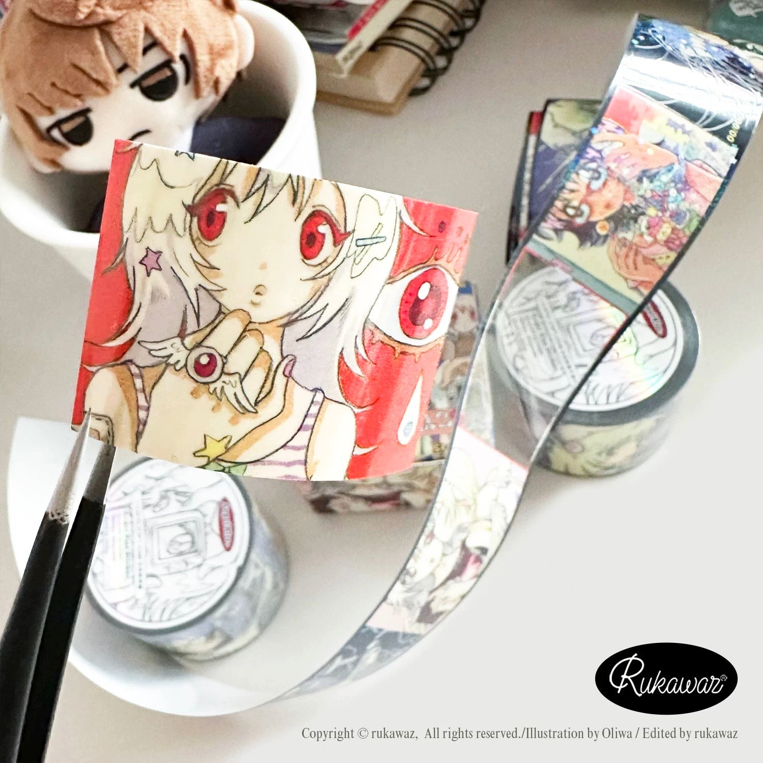 Oliwa x Rukawaz - Angel Kiss Sticker Roll Cutout