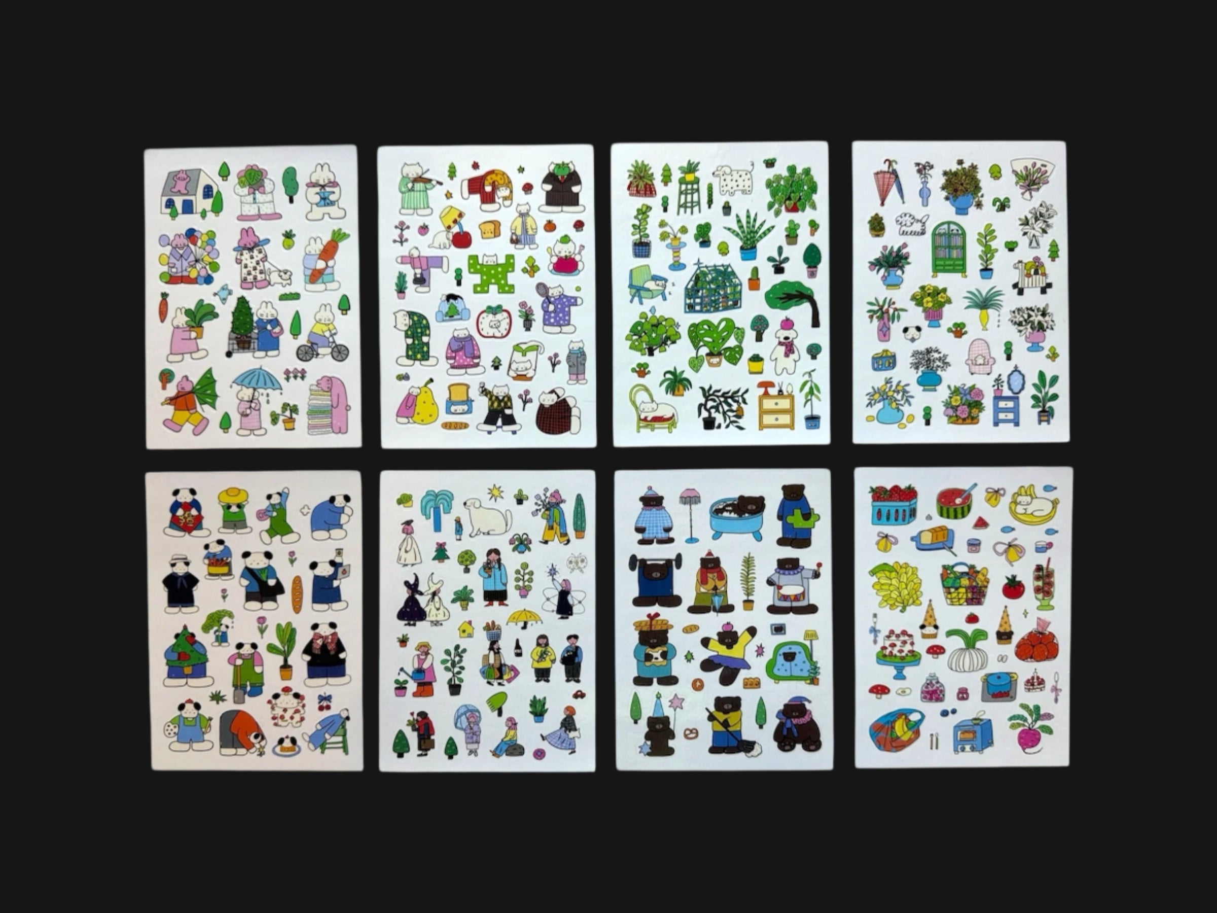 Orange Bunny - Animal Friends and Plant Sticker Set