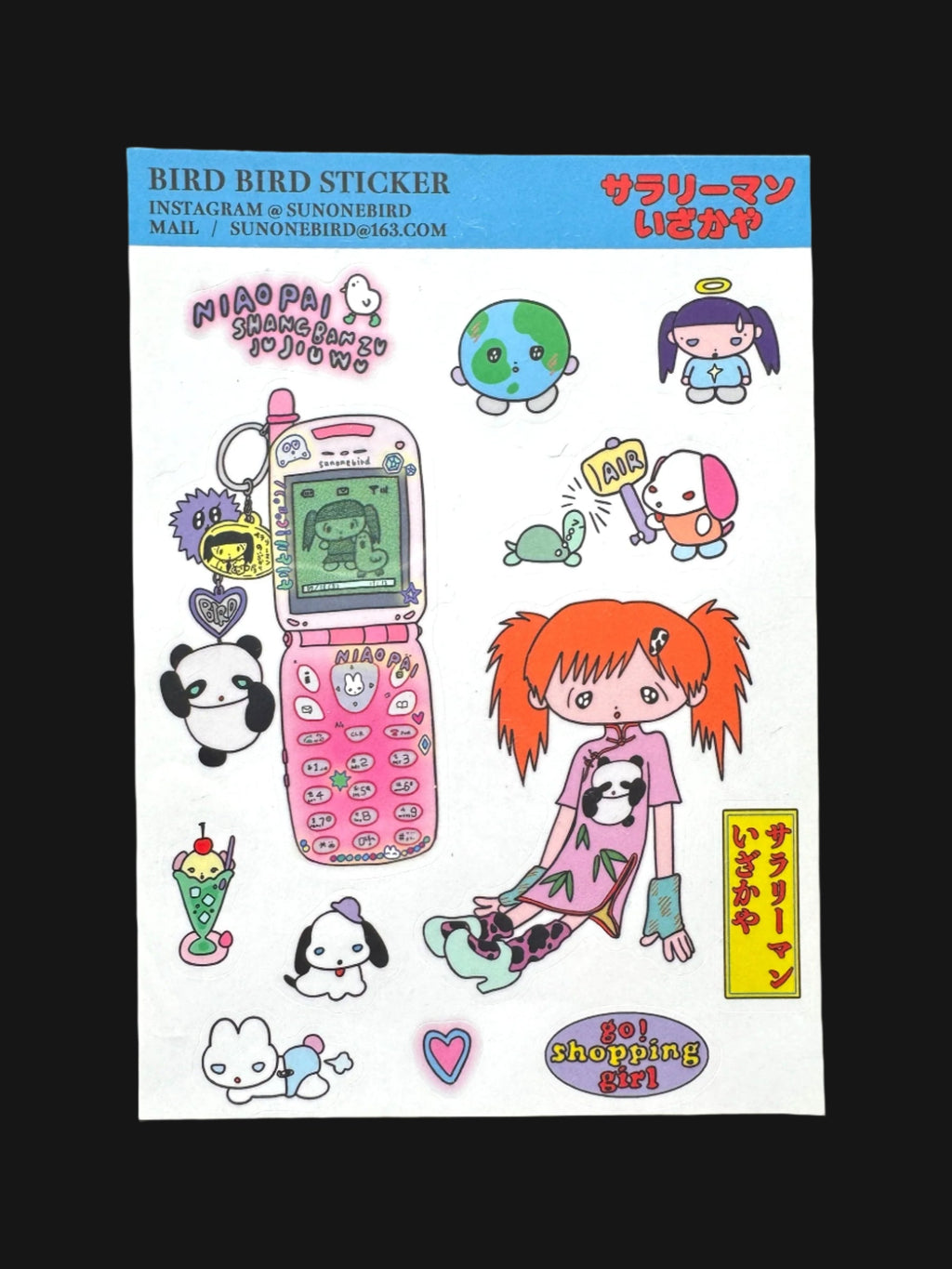 Sunonebird - Phone Girl Sticker Sheet