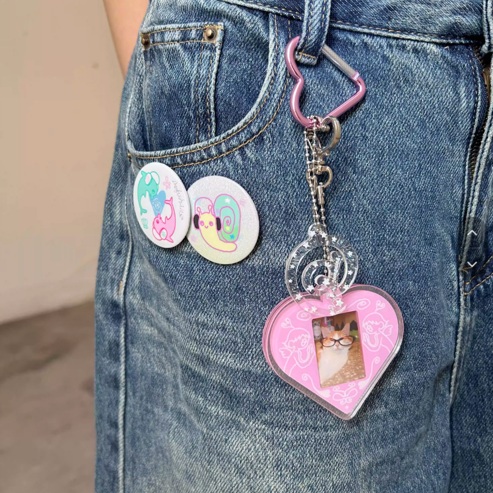 Congming - Love Heart Acrylic Keychain