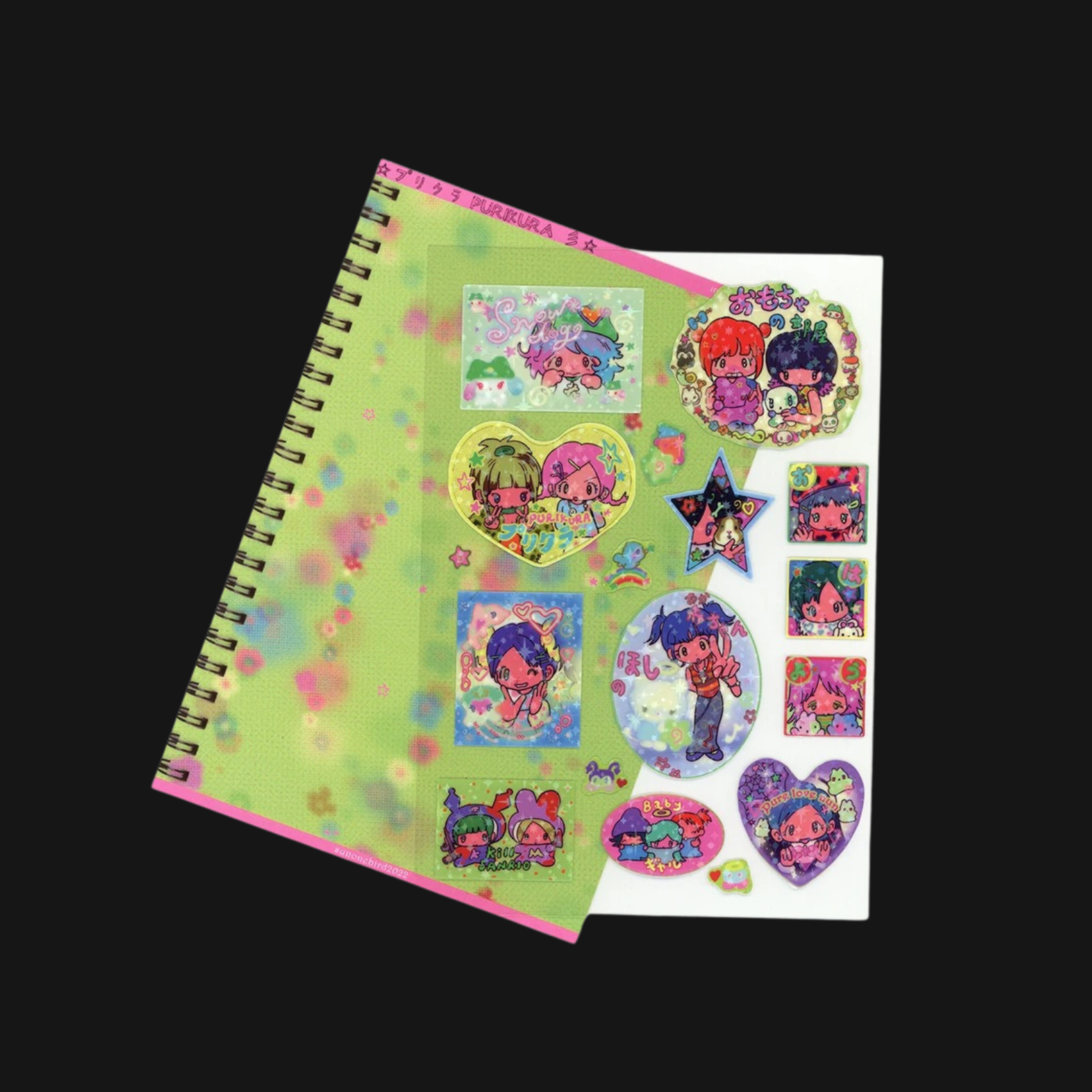 Sunonebird - Photo Booth Sticker Sheet