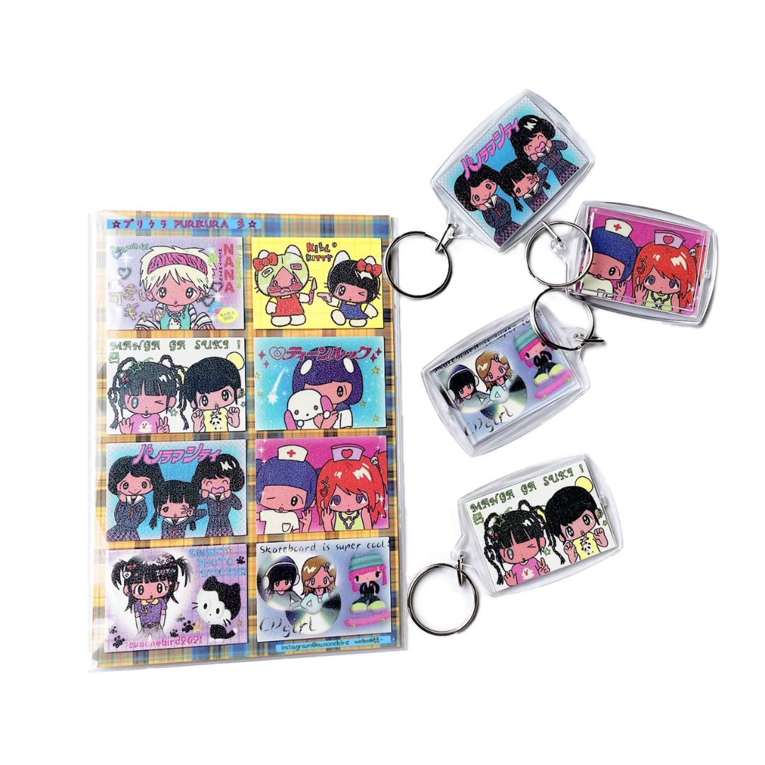 Sunonebird - Purikura Sticker & Keychain Set