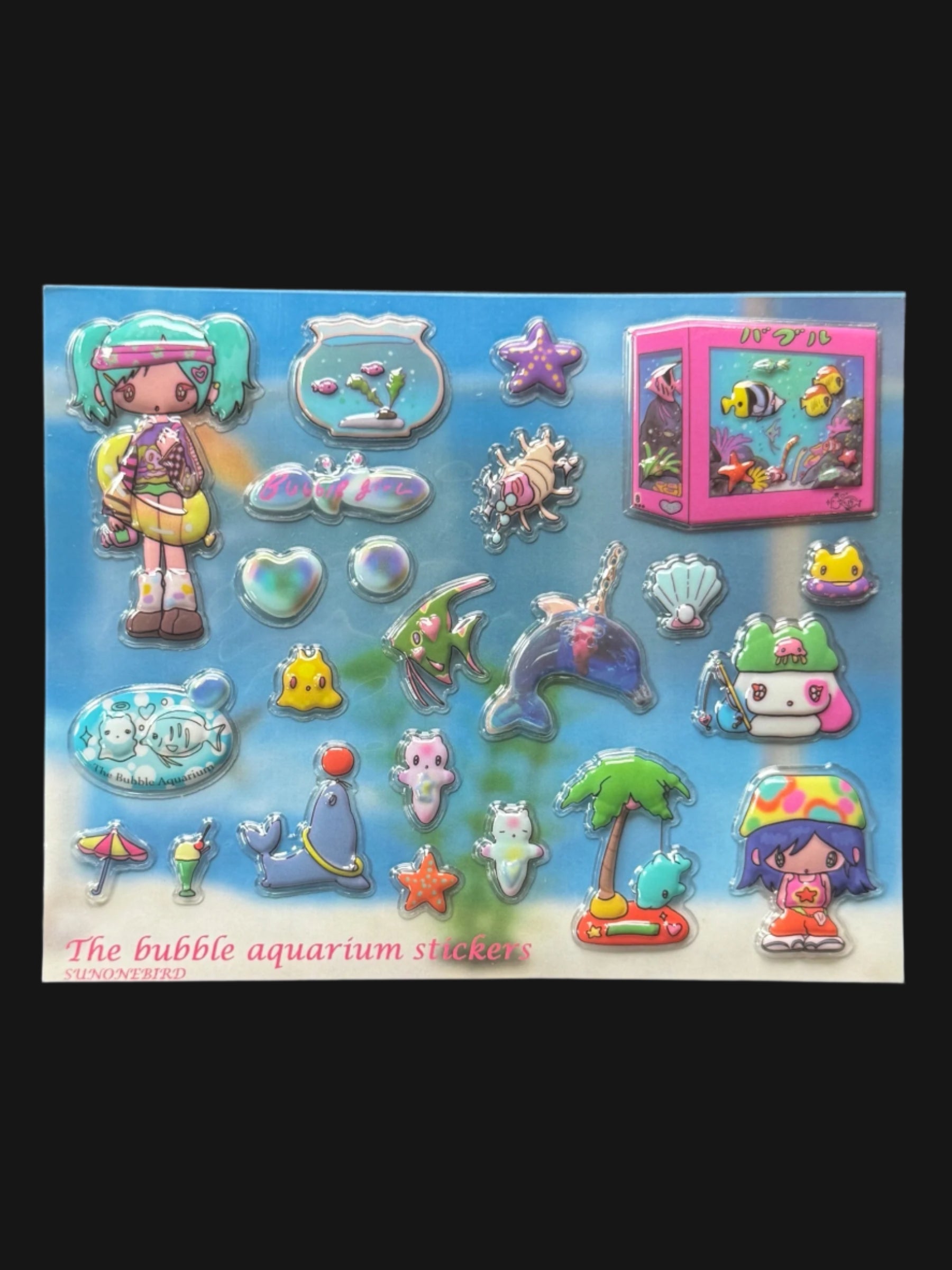 Sunonebird - The Bubble Aquarium Puffy Sticker Sheet